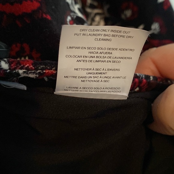 Michael Kors printed black, red, white velvet blazer - Picture 5 of 6